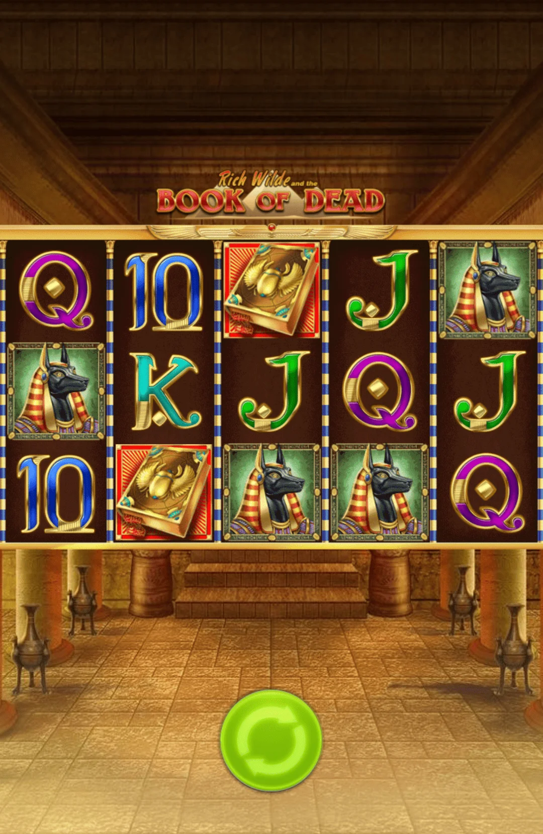 Book of Dead mobile slot screenshot