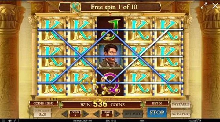 Book of Dead free spins bonus triggered
